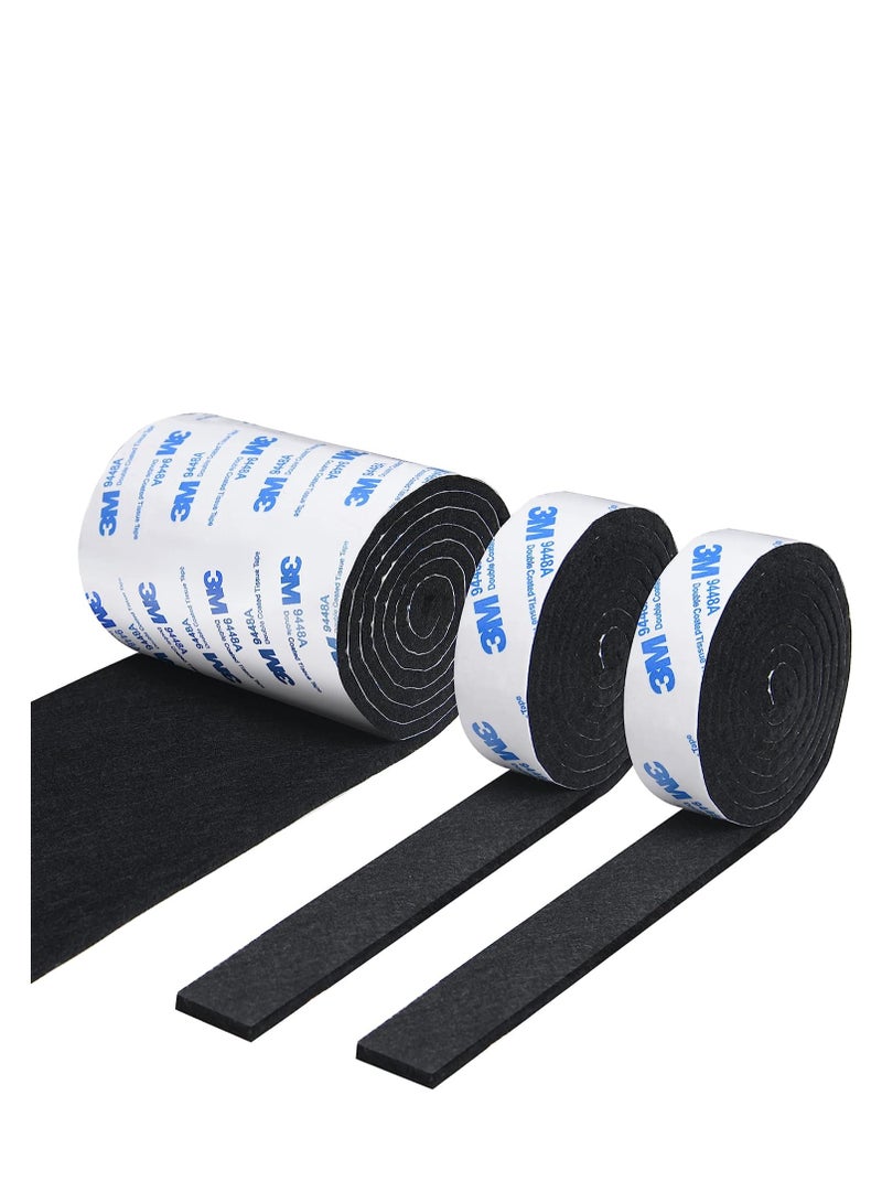 Felt Pad Furniture Pad DIY Furniture Felt Pads Felt Strip Roll, Self Adhesive Floor Protector Pad including 100cm x 10cm*1 Set and 100cm x 2cm*2 Sets, Heavy Duty Felt Tape for Chair Table - Image 1