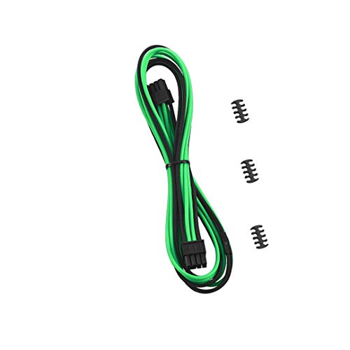 CableMod كابل مود RT-Series Classic ModMesh Sleeved 8-pin PCI-e لكابل ASUS/Seasonic/Phanteks Revolt (أسود + أخضر فاتح، 60cm) - Image 4