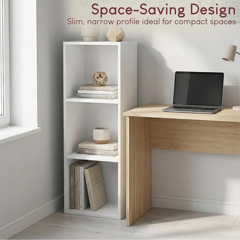 Vida Designs Oxford 3 Tier Cube Bookcase, White - Image 3