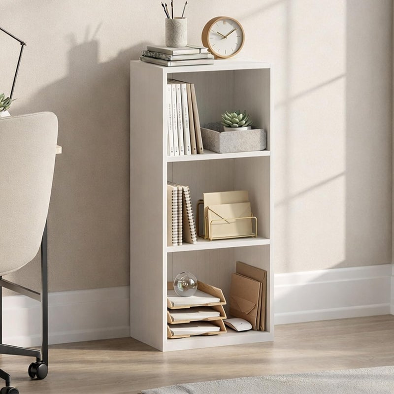 Vida Designs Oxford 3 Tier Cube Bookcase, White - Image 1