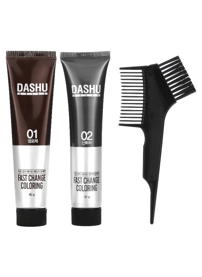 Dashu - Dashu, Fast Change Coloring, Real Black , 1 Application Kit - Image 1