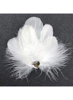 obmwang 100 Pieces 8-12Cm Natural Goose Feathers For Diy Craft Wedding Party Home Decorations, White  - Image 5