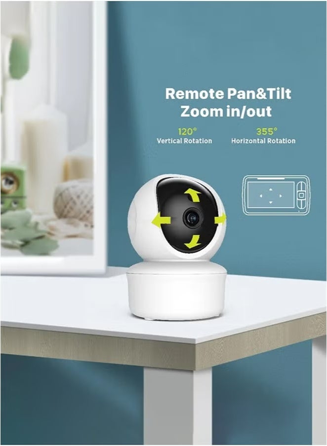 ZONBON 5.0 Inch Baby Monitor with Camera Wireless Video Nanny Security Night Vision Temperature Sleep Camera baby monitor - Image 2