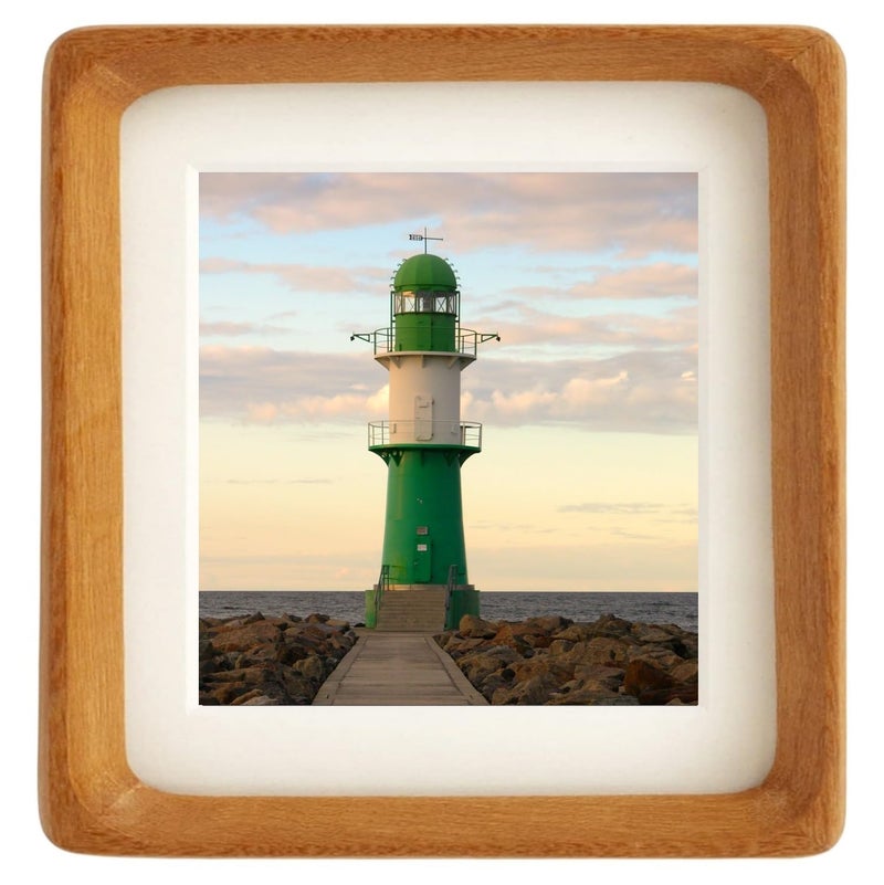 Zibrelte Natural 6x6 Picture Frame Wood with Mat for Pictures 4x4 or 6x6 Square Wall Photo Frames 6x6 Made of Solid Teak Wood for Tabletop Gallery Wall Hanging - Image 1
