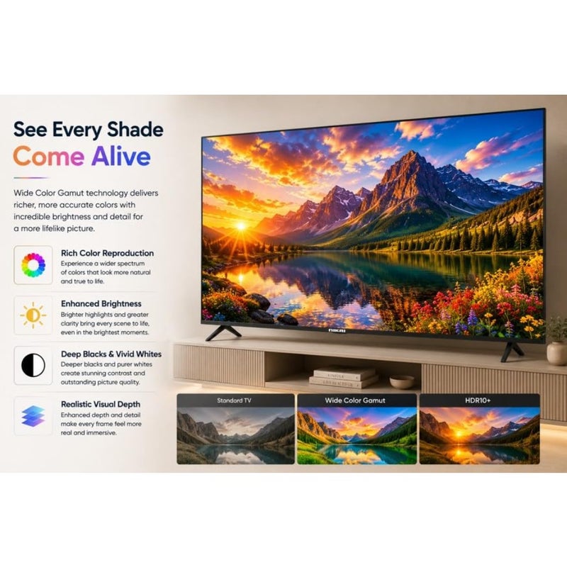 55 Inch 4K UHD Smart TV with Tizen OS Ultra HD LED Television HDR10 Built-in WiFi and Voice Control Bluetooth 2.1 + EDR 3840x2160, 3 HDMI and 2 USB - 55QTZN4KSLED - Image 5