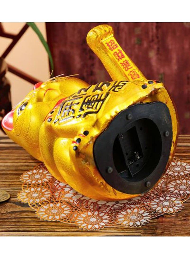 Jingke 11"Lucky Waving Cat,Japanese Porcelain Lucky Cat,New Store Home Furnishing Openingornaments Shaking Hands Ceramic Electric Lucky Cat  013 - Image 4