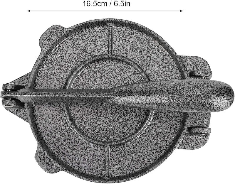 klarako 6.5in Tortilla Press, Cast Iron Roti Tortillas Maker Dough Pressing Machine with Foldable Handle for Home Kitchen - Image 3