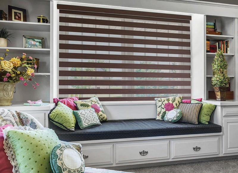 ZEBRA BLINDS Polyester Blinds for Windows,Coffe,W143XH130CM - Image 2