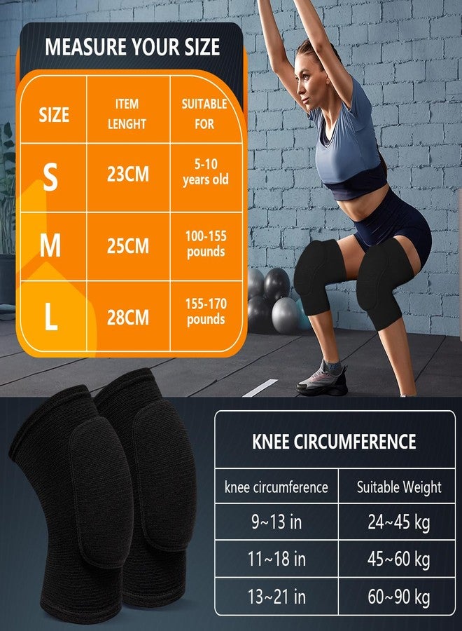 RYBTB Volleyball Knee Pads for Dancers, RYBTB Soft Breathable Knee Pads for Men Women Kids Knees Protective, Knee Brace for Volleyball Football Dance Yoga Tennis Running Cycling Workout Climbing (Black_02 - Image 2
