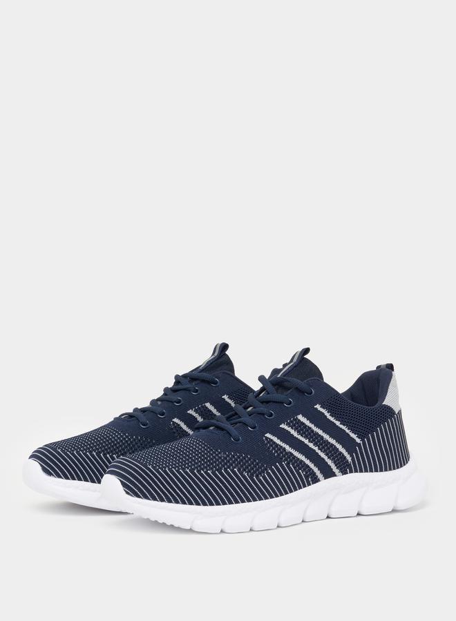 Styli Textured Gripped Sole Lace Up Sneakers  - Image 2