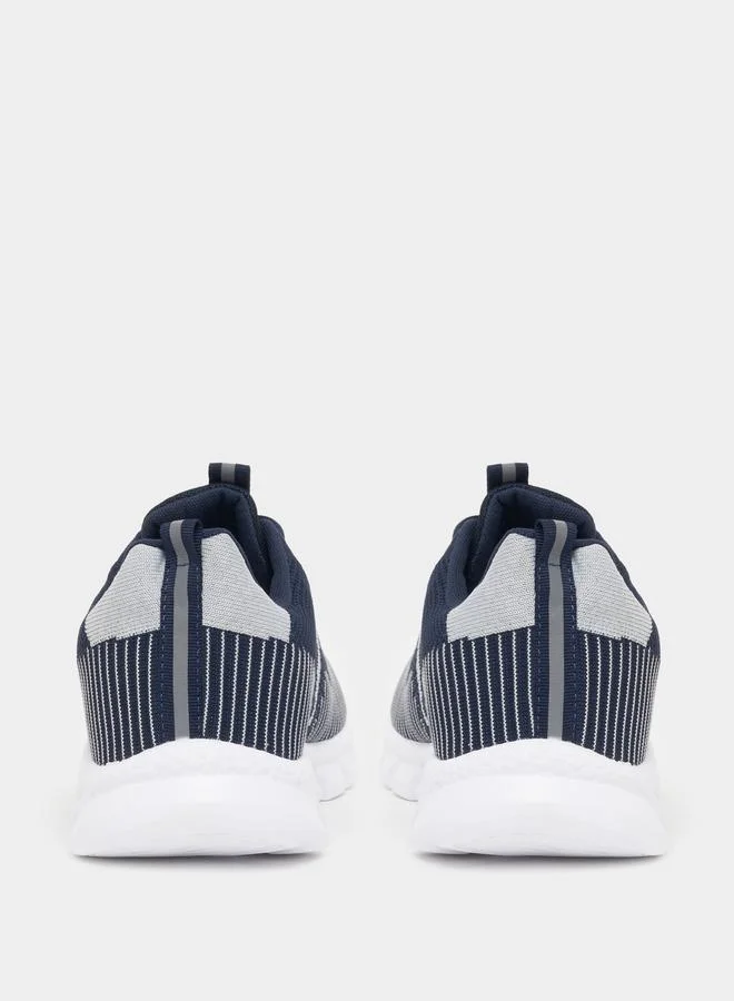 Styli  Textured Gripped Sole Lace Up Sneakers for Men | Best Price UAE