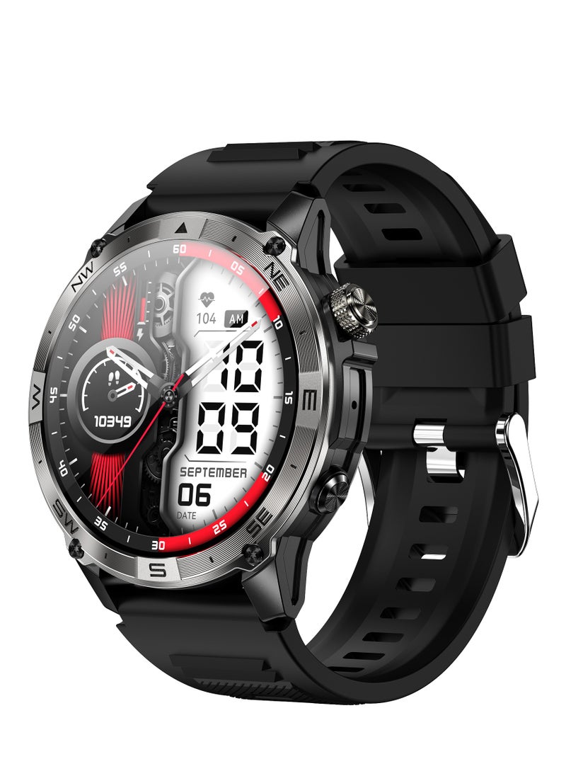DOSCHER Smart Watch 1.43'' AMOLED Smart Watches for Men with 530 mAh Bluetooth Make/Answer Calls Fitness Modes and Sleep Modes Multi-app Message Reminder Multi Language  - Image 1