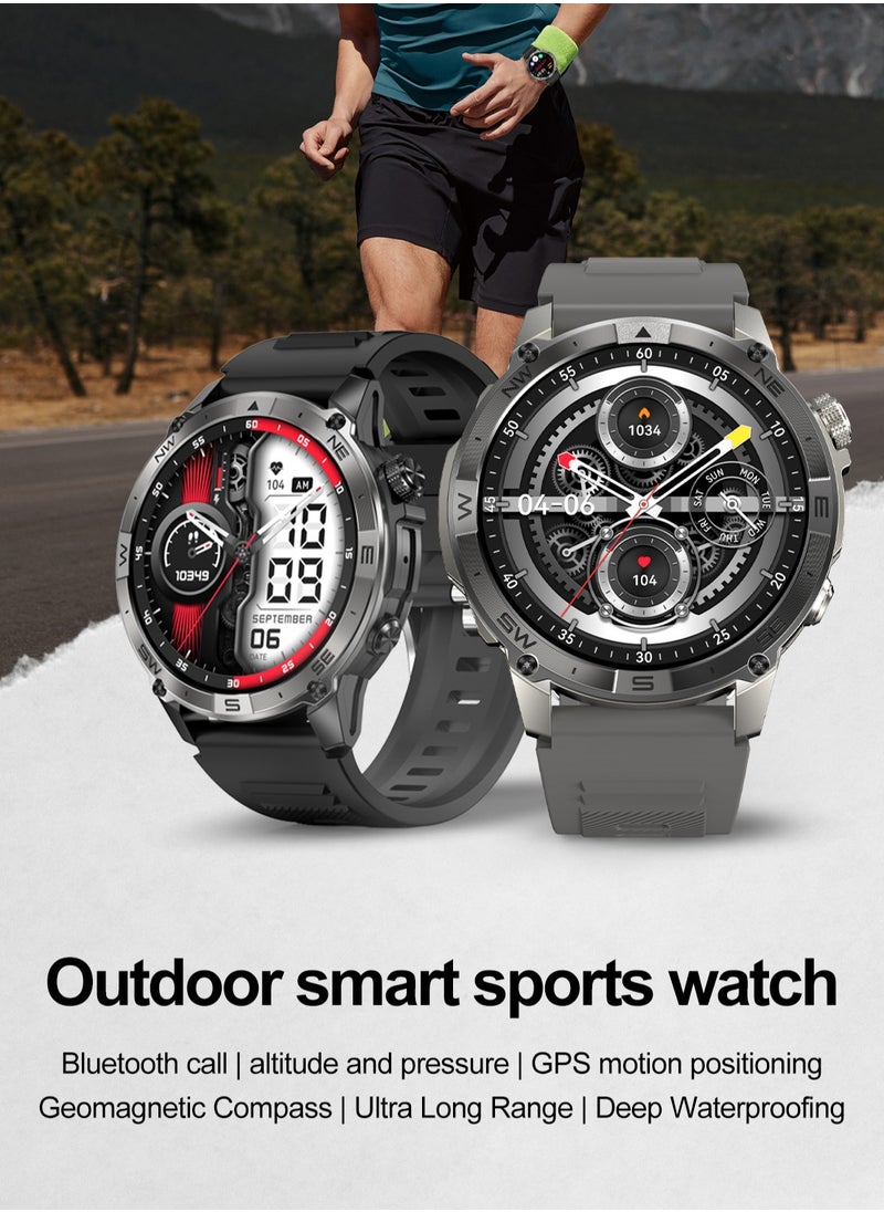 DOSCHER Smart Watch 1.43'' AMOLED Smart Watches for Men with 530 mAh Bluetooth Make/Answer Calls Fitness Modes and Sleep Modes Multi-app Message Reminder Multi Language  - Image 2