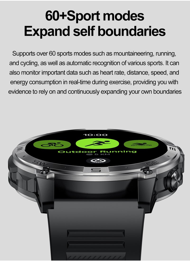DOSCHER Smart Watch 1.43'' AMOLED Smart Watches for Men with 530 mAh Bluetooth Make/Answer Calls Fitness Modes and Sleep Modes Multi-app Message Reminder Multi Language  - Image 4