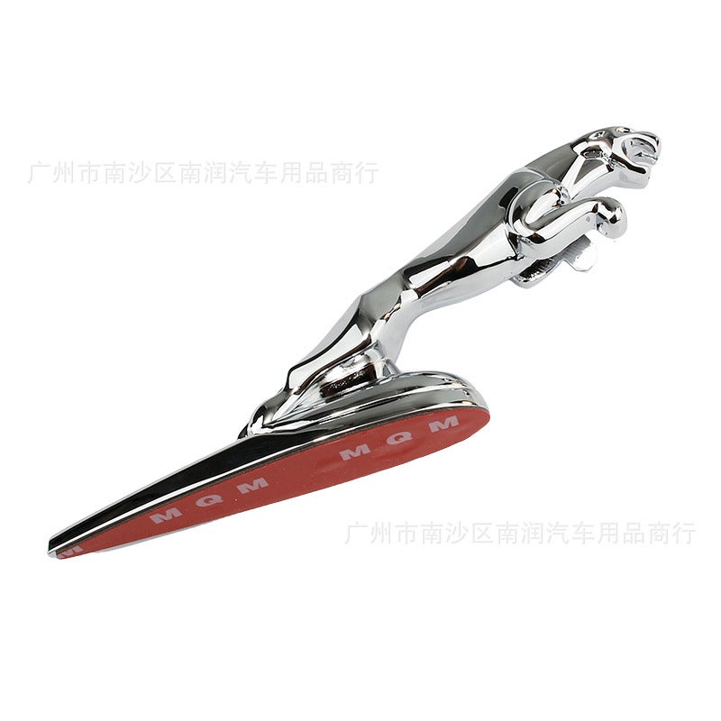 Generic Jaguar Emblem Hood Badge XJ XF F-TYPE Black Upgrade Silver adhesive