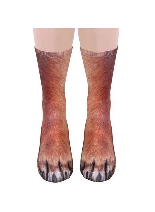 FreeNFond Funny Animal Paw Socks Gag Gifts for White Elephant Gift Exchange, Dog, One Size - Image 1
