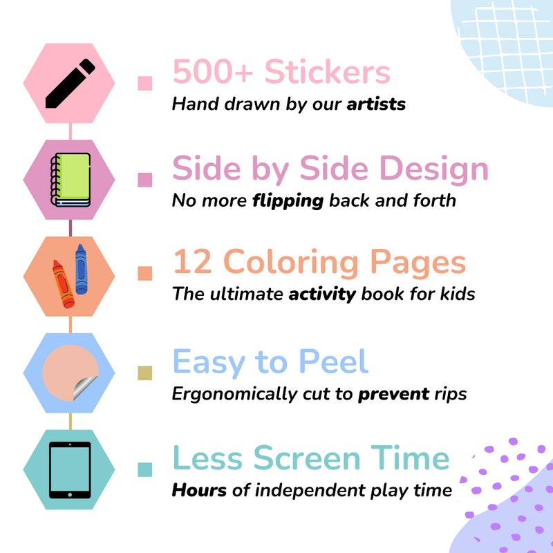 CUPKIN My First Trip Sticker + Coloring Book (500+ Stickers & 12 Scenes) by Cupkin, Side by Side Activity Book Design, Fun Toddler Travel Essential Sticker Books for Kids 2-4, Great for Older Boys & Girls - Image 3