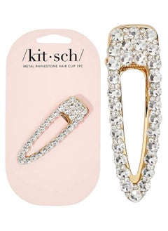 Kitsch Kitsch Large Rhinestone Hair Clips for Women, Elegant Gold Hair Clip, Easy to Open Alligator Hair Clips, Pretty Metal Hair Clips for Styling Short Hair, Cute Hair Clips for All Hair Types, 1pc Gold  - Image 1