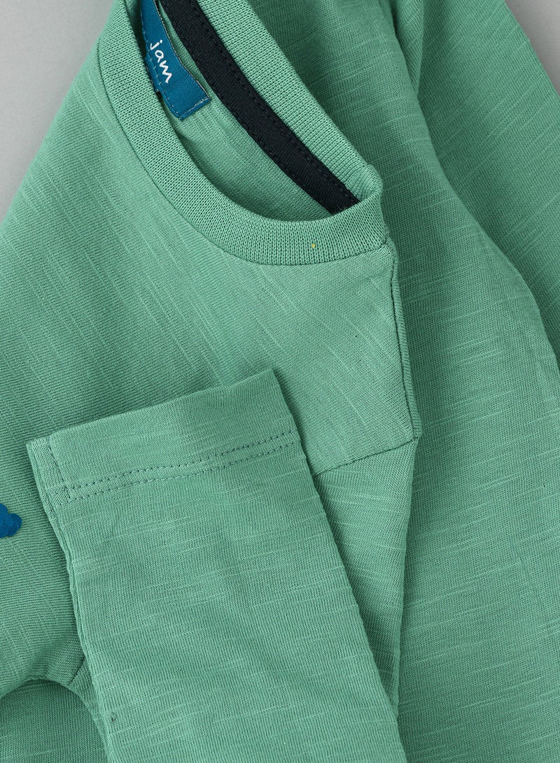 JAM Knit full sleeve  t-shirt with sequins work at front - Image 4