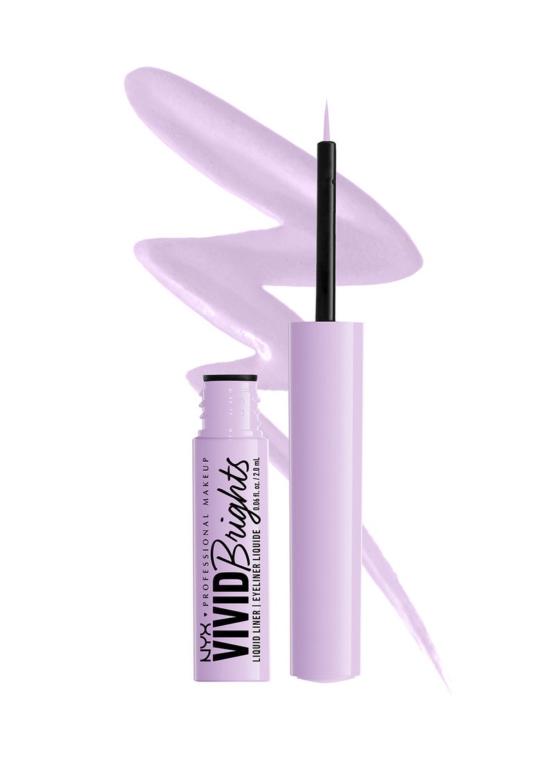 NYX PROFESSIONAL MAKEUP محدد عيون سائل ملون من فيفيد برايتس - ليلك لينك  - Image 2
