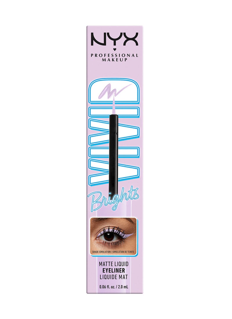 NYX PROFESSIONAL MAKEUP محدد عيون سائل ملون من فيفيد برايتس - ليلك لينك  - Image 3