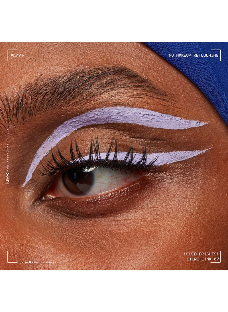 NYX PROFESSIONAL MAKEUP محدد عيون سائل ملون من فيفيد برايتس - ليلك لينك  - Image 4