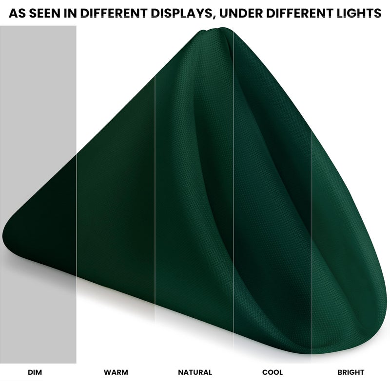 Utopia Home [24 Pack, Hunter Green] Cloth Napkins 17x17 Inches, 100% Polyester Hemmed Edges, Washable and Reusable Ideal for Parties, Weddings and Dinners - Image 3