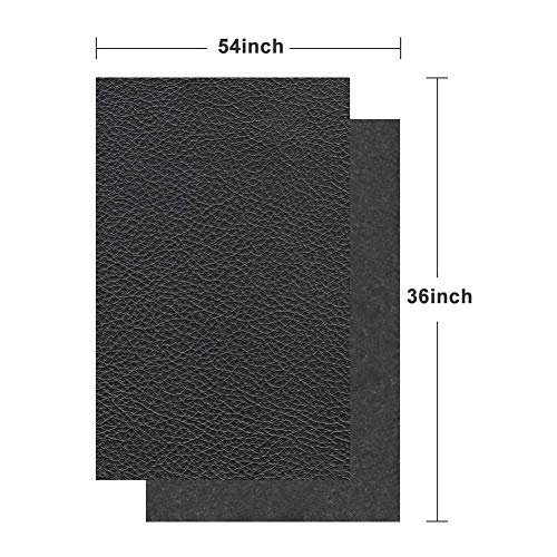 TORRAMI Soft Synthetic PU Fabric Material Faux Leather Sheets 1 Yards 54" x 36", 0.95mm Thick for Upholstery, DIY Crafts, Pebbled Pattern Black - Image 4