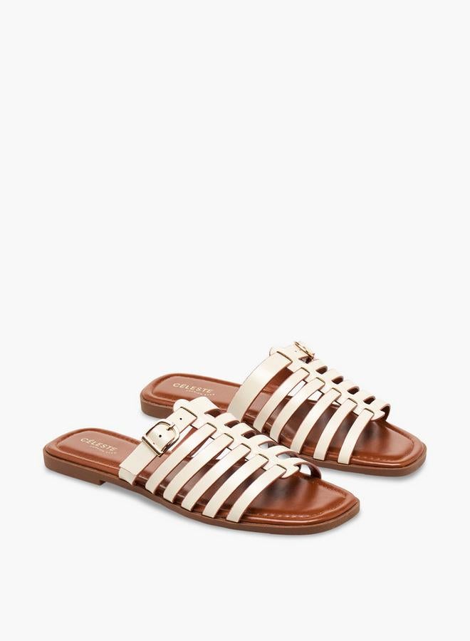 Celeste Women Slip-On Buckle Accent Sandals - Image 1