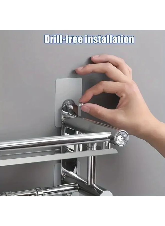 Transparent 12pcs Heavy Duty Screw Hooks Drill Free No Mark Wall Stickers - Image 2