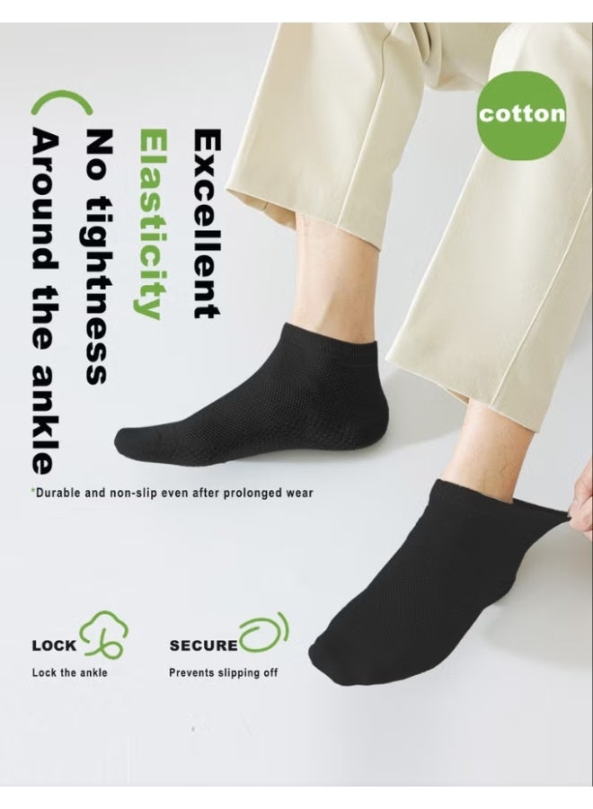 Men's Breathable Mesh Cotton Ankle Socks - 5 Pairs, Lightweight and Comfortable for Spring, Summer, and Fall - Image 4