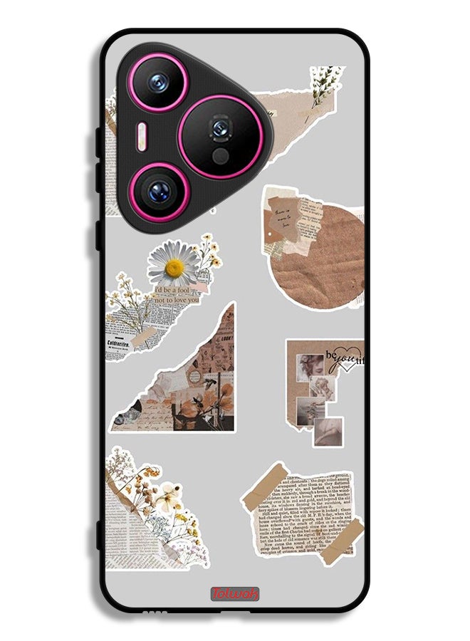 Tolwak Huawei Pura 70 Protective Case Cover Pieces Of Paper Stickers - Image 1