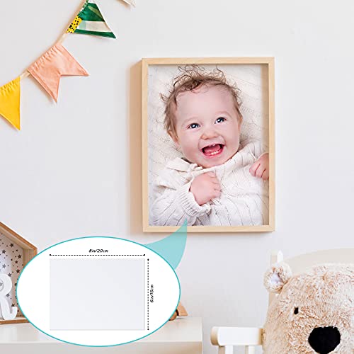Hotop 8 Pieces Sublimation Aluminum Photo Sign Metal Blank Photo Board Sublimation Picture Panel Wall Art Aluminum Plate for Wedding DIY Printing Bedroom Living Room, White(6 x 8 Inch) - Image 4