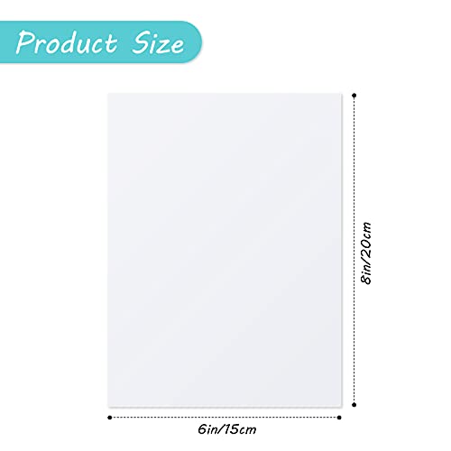 Hotop 8 Pieces Sublimation Aluminum Photo Sign Metal Blank Photo Board Sublimation Picture Panel Wall Art Aluminum Plate for Wedding DIY Printing Bedroom Living Room, White(6 x 8 Inch) - Image 2