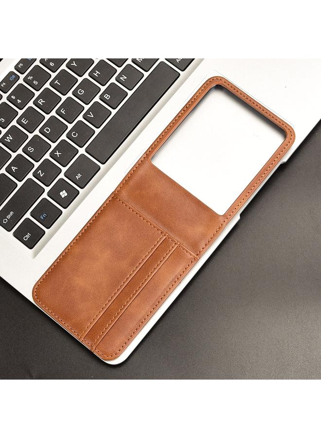 اس-توب جراب لهاتف Motorola Razr 50 Ultra Skin Feel مع فتحة للبطاقات من الجلد - Image 2