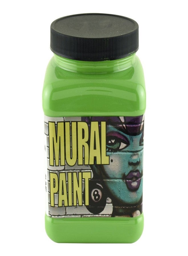 Chroma Acrylic Mural Paint for Interior and Exterior Murals - Lightfast, Mixable, Hard-Wearing Vibrant Pigment, 16 Oz Slime (2473)