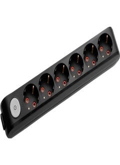 Viko Black Six-Way Grounded Switch Terminal Block 