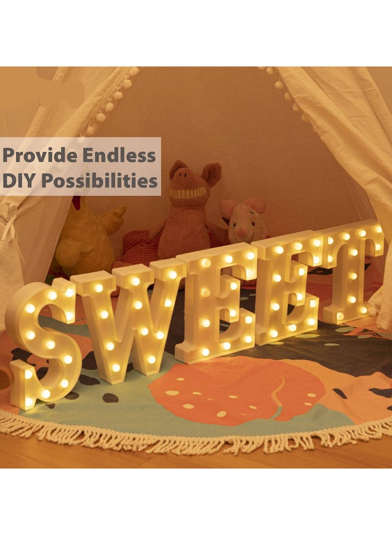 "S" Alphabet LED Marquee Letter Light Up Plastic Letters Standing Hanging Sign, Alphabet Letter For Wedding Birthday Party Home Decoration Battery Operated White 22cm - Image 3