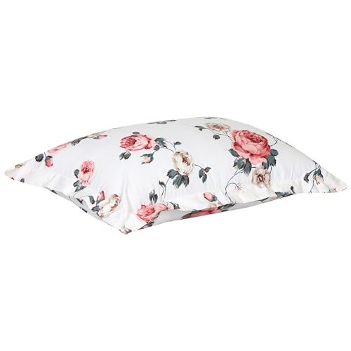 HOUSE FOX Cotton 6 Pcs Zip/Chain Pillow Covers/Cases/Protectors (NOT Pillow) Set of 3 Pair,Size -18x28inch (18 X 28 inch, Red Floral) - Image 5