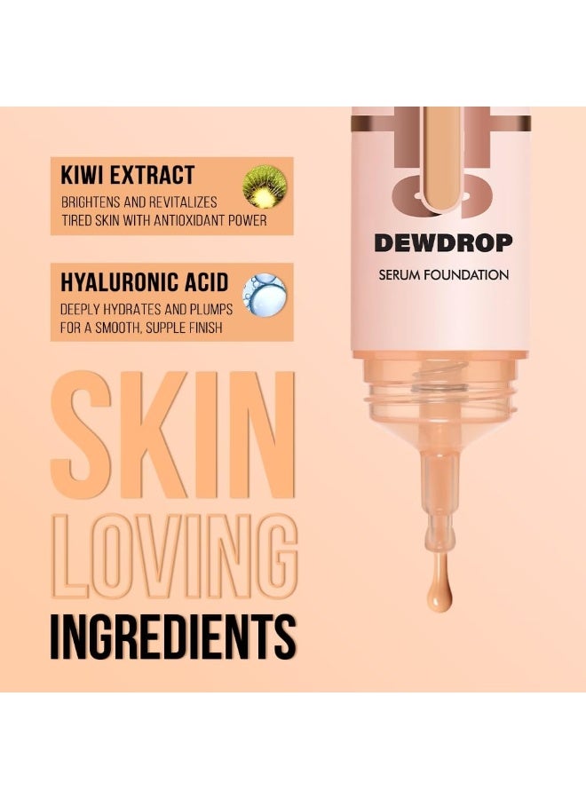 Daily Life Forever52 Dewdrop Serum Hydrating Foundation with Hyaluronic Acid & Kiwi Extract | Lightweight Serum Texture | Satin Finish | 12H Wear (Medium Neutral-04, 15ml) - Image 4