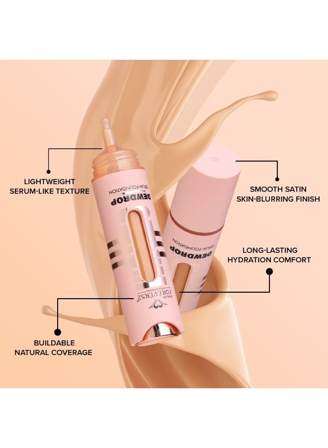 Daily Life Forever52 Dewdrop Serum Hydrating Foundation with Hyaluronic Acid & Kiwi Extract | Lightweight Serum Texture | Satin Finish | 12H Wear (Medium Neutral-04, 15ml) - Image 2