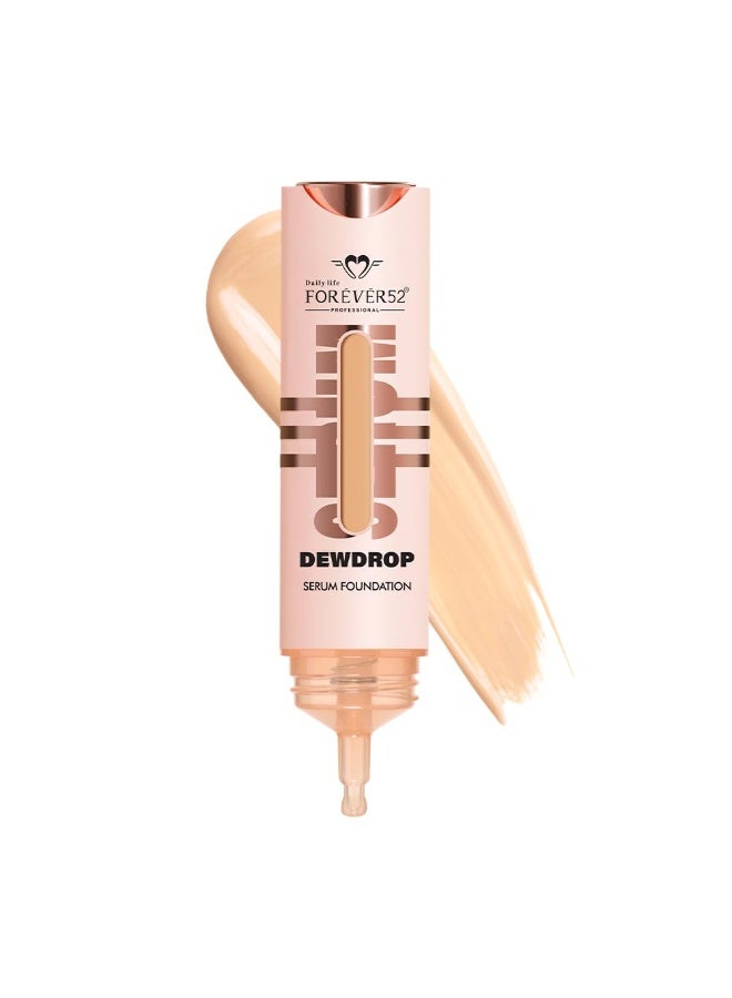 Daily Life Forever52 Dewdrop Serum Hydrating Foundation with Hyaluronic Acid & Kiwi Extract | Lightweight Serum Texture | Satin Finish | 12H Wear (Medium Neutral-04, 15ml) - Image 1