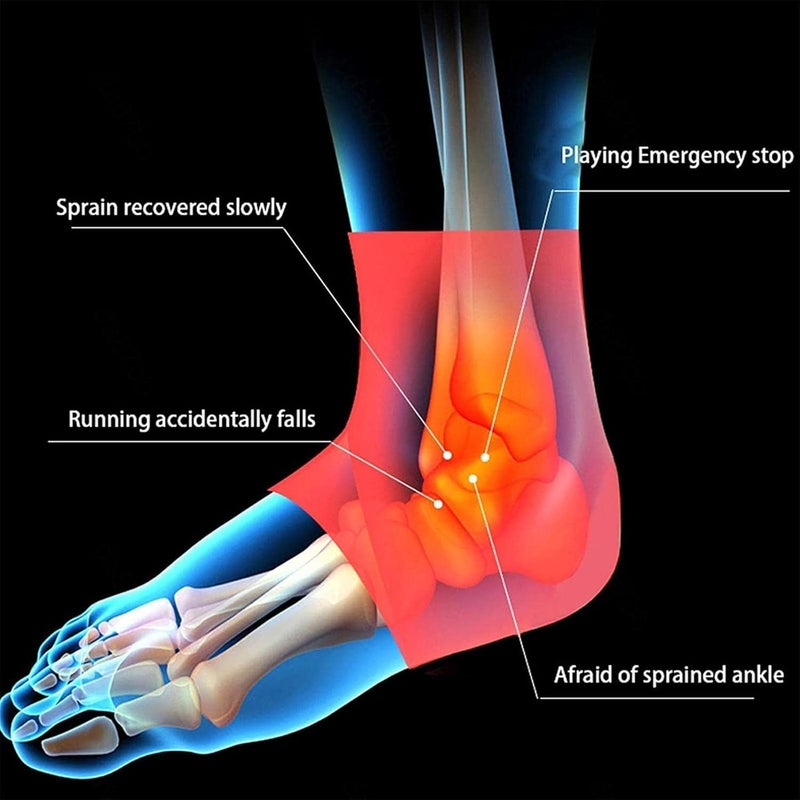 Ankle Support Brace For Sprains And Swelling Breathable Nylon Sports Ankle Brace XL - Image 4