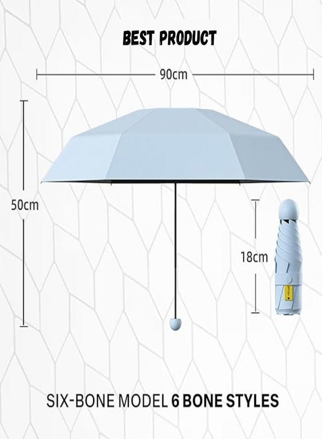 DJIVAN Mini Travel Umbrella with Case, Lightweight Compact Folding Design, Multi Color - Image 5