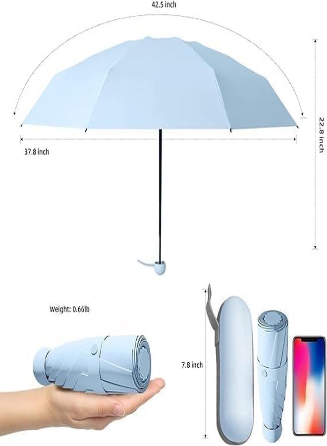 DJIVAN Mini Travel Umbrella with Case, Lightweight Compact Folding Design, Multi Color - Image 3