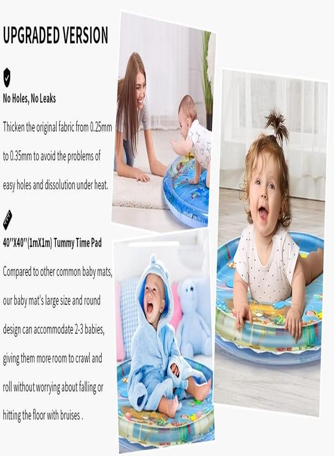 Bindex Infant Toy Gift Activity Play Mat,Baby Infant Toddlers Inflatable Water Floor Mat Children Growth Activity Tool Tummy Time Baby Water Mat Toy for Newborn Baby Boy Girl Round Mat,Multicolor - Image 5