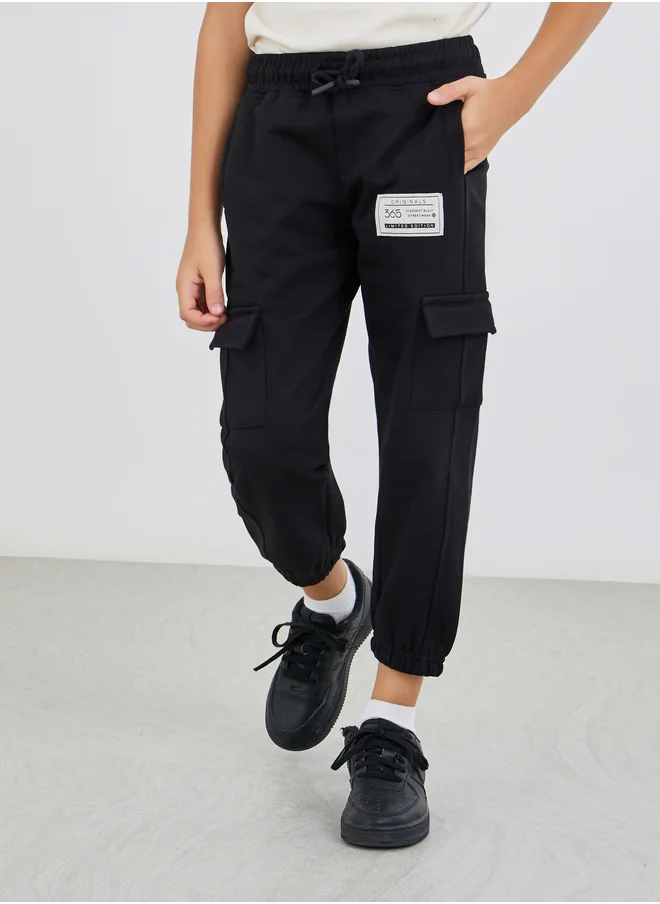 ستايلي Styli Mid Rise Cargo Pocket Cuffed Joggers