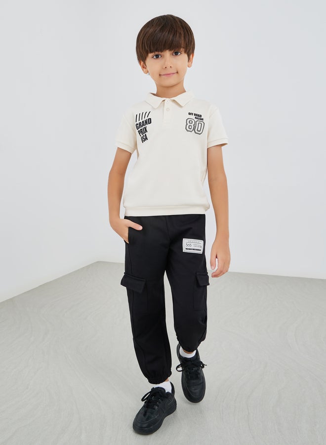 Styli Mid Rise Cargo Pocket Cuffed Joggers - Image 2