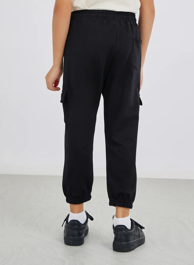 Styli Styli Mid Rise Cargo Pocket Cuffed Joggers