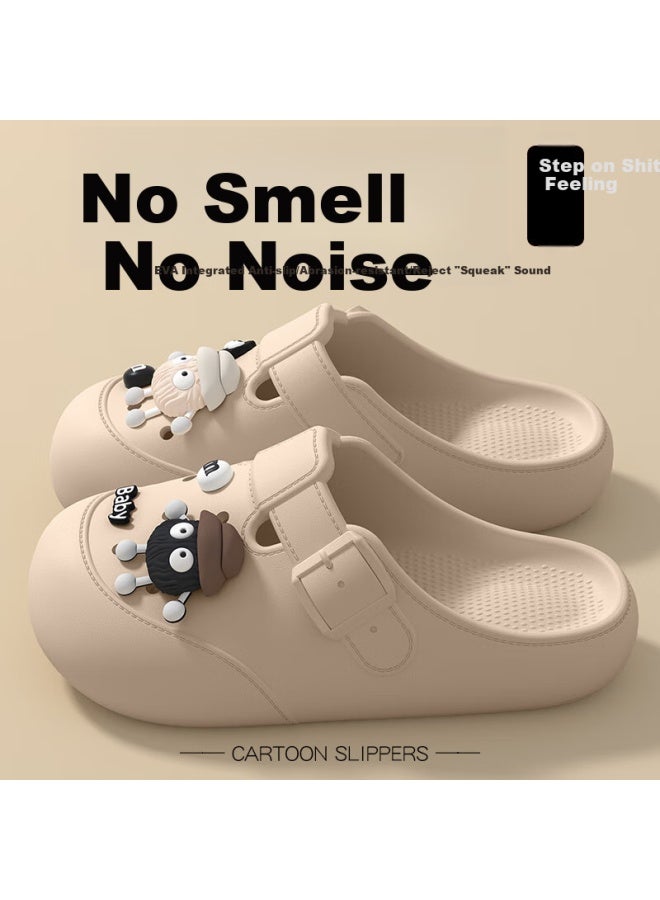 Yuzhaolin Women's Eva Beach Shoes Hole Shoes Slip-on Slippers Yg217 Khaki 38-39 - Image 1